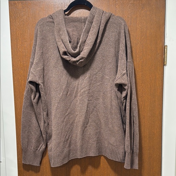 Men's Taupe Hooded Sweater - Picture 3 of 3